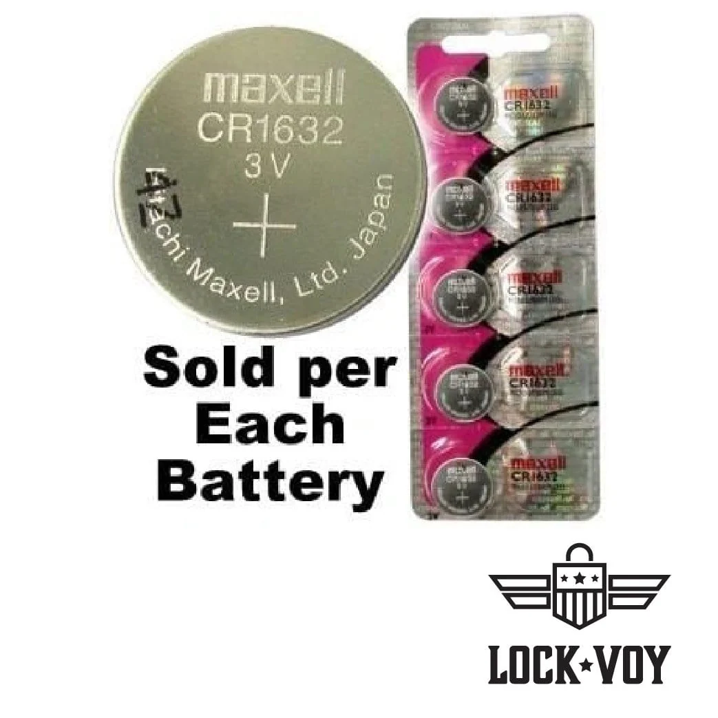 Maxell Hologram CR1632 3 Volt Coin Lithium Cell, On Tear Strip