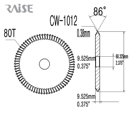 OEM Replacement for CW-1012 Medeco HSS Cutter for 1200 Series Machines