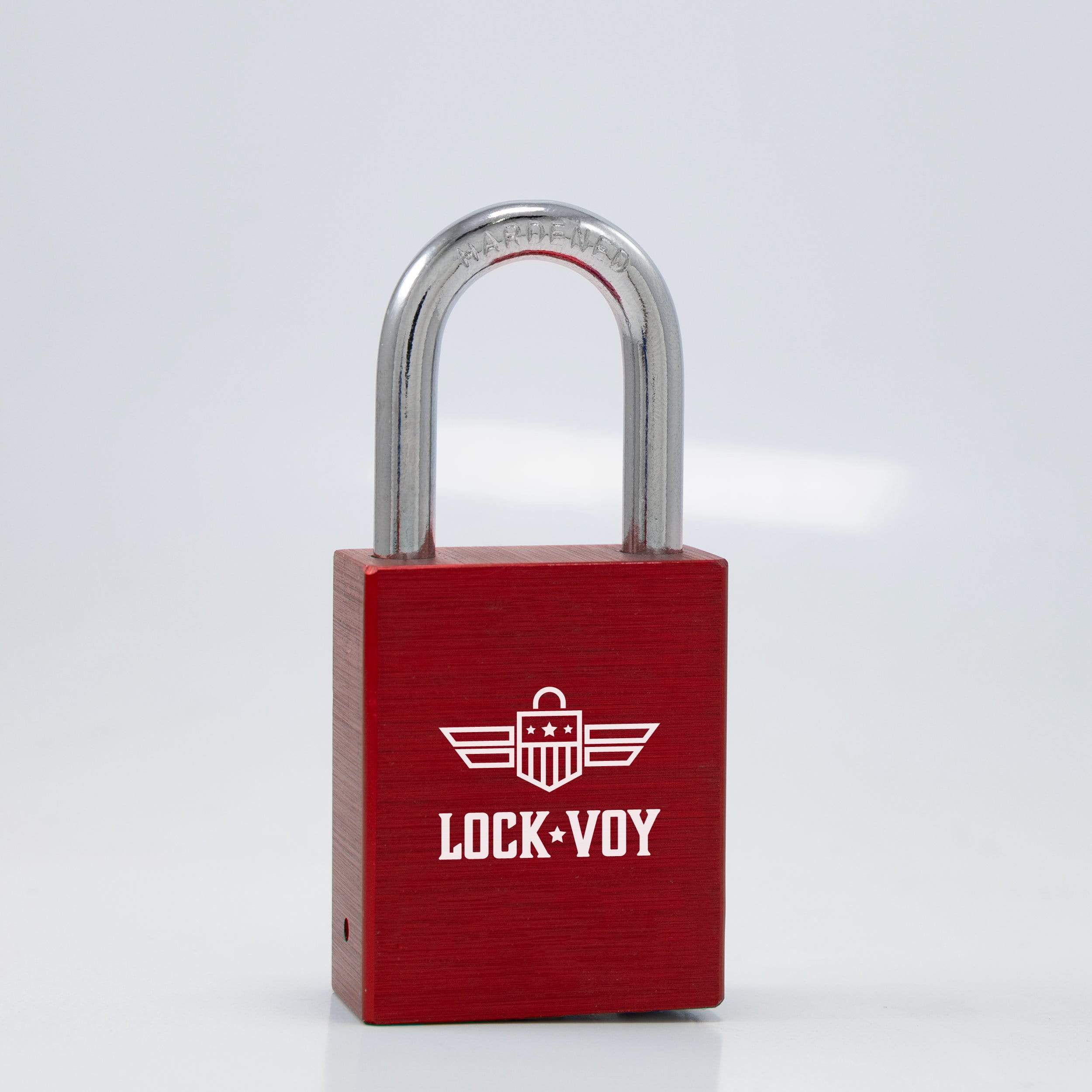 Freedom Series 9AR Aluminum USA Padlock by LockVoy -Red (Rekeyable, AM3 Key,KD)