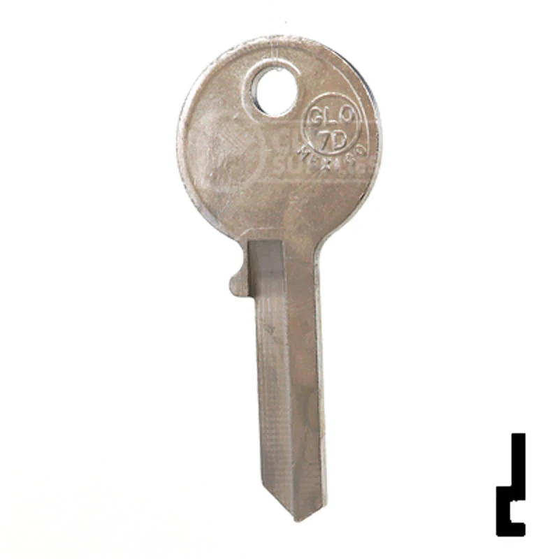 Uncut Key Blank | Globe Padlock | GLO-7D - Image 12
