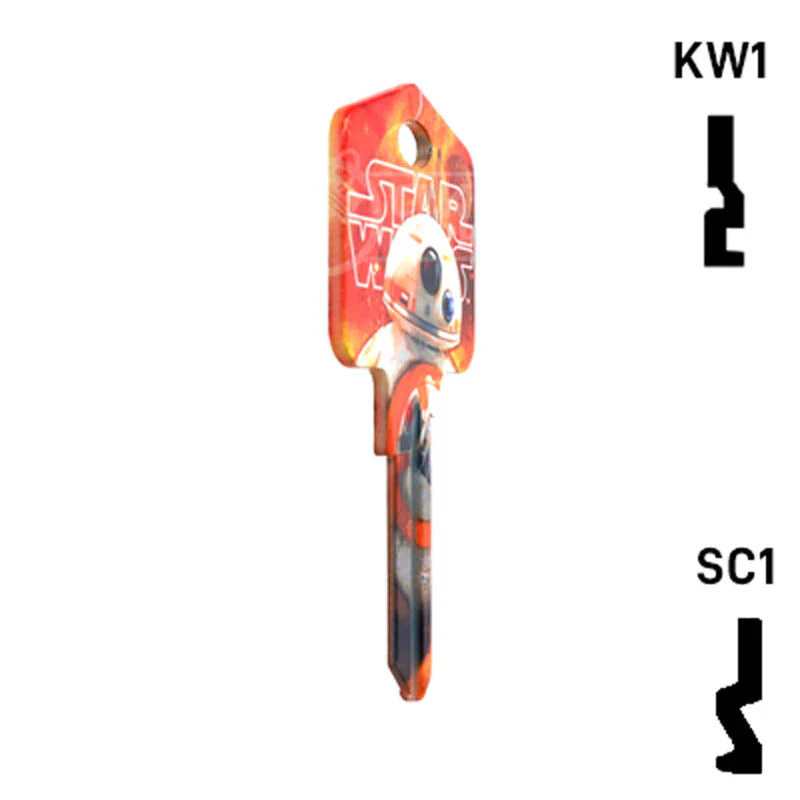 Happy Keys- BB8 Key (Choose Keyway) - Image 5