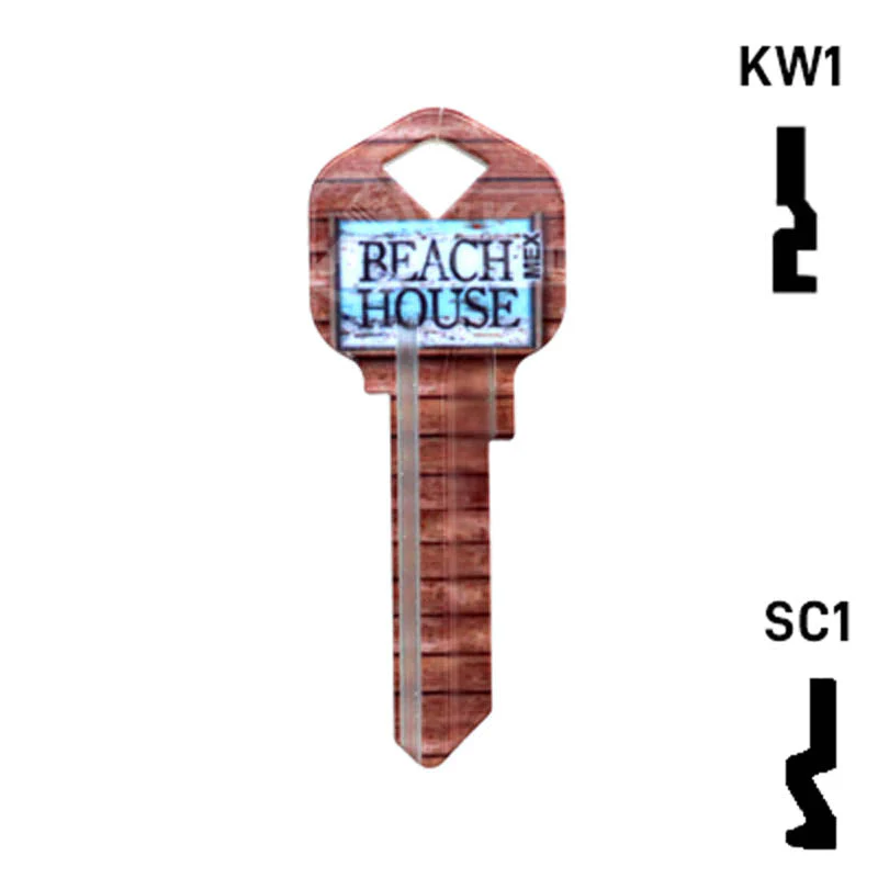 Happy Keys- Beach House Key (Choose Keyway) - Image 13
