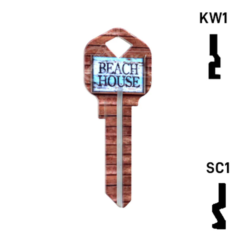 Happy Keys- Beach House Key (Choose Keyway) - Image 2