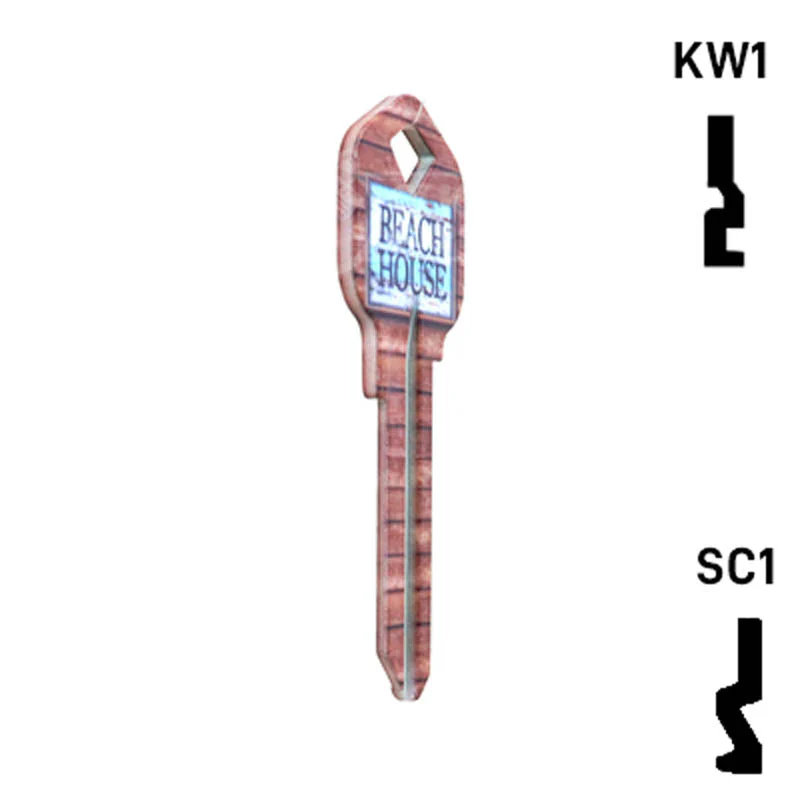 Happy Keys- Beach House Key (Choose Keyway) - Image 5