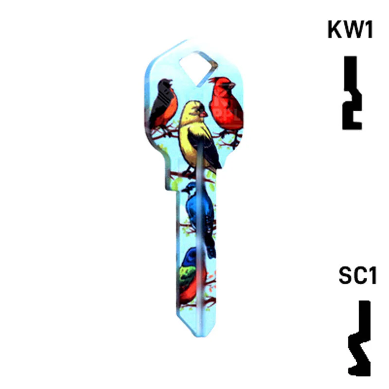 Happy Keys- Birds Key (Choose Keyway) - Image 3