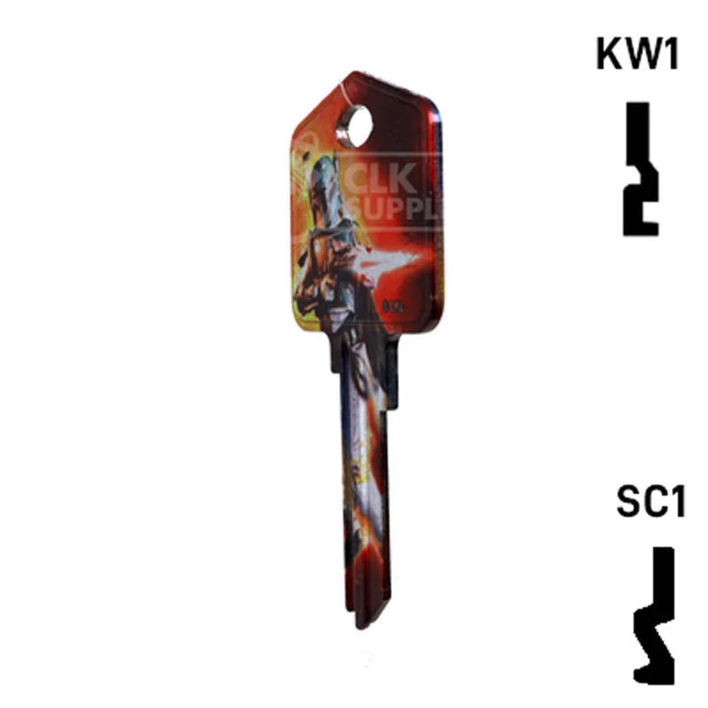 Happy Keys- Boba Fett Key (Choose Keyway) - Image 9