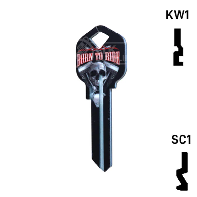 Happy Keys- Born to Ride Key (Choose Keyway) - Image 12