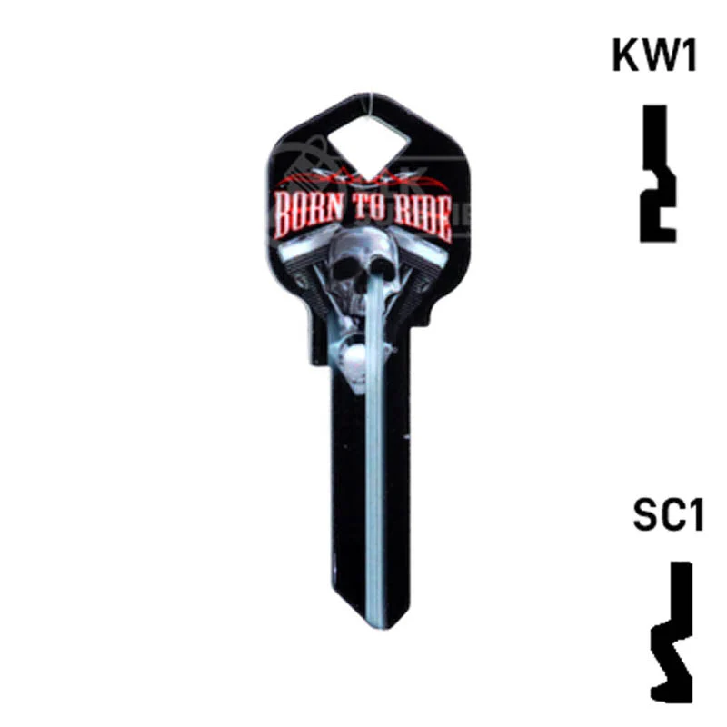Happy Keys- Born to Ride Key (Choose Keyway) - Image 15