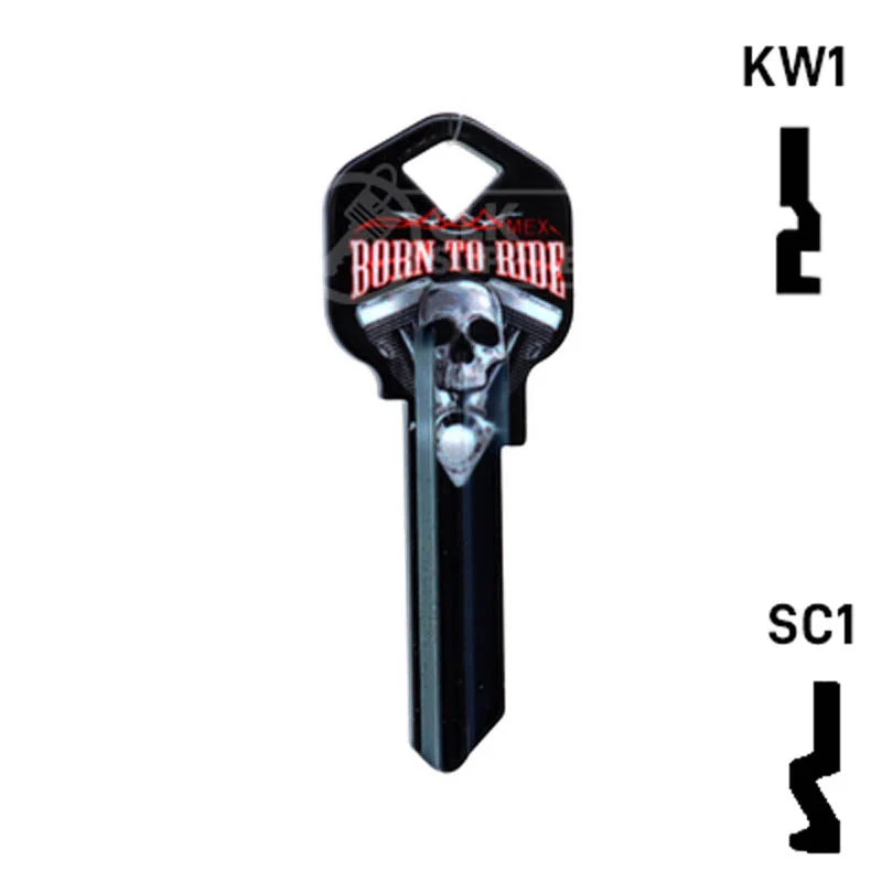 Happy Keys- Born to Ride Key (Choose Keyway) - Image 3