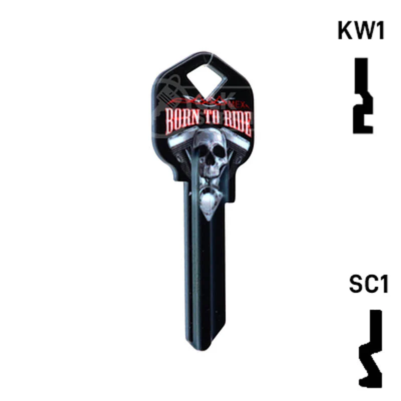 Happy Keys- Born to Ride Key (Choose Keyway) - Image 4