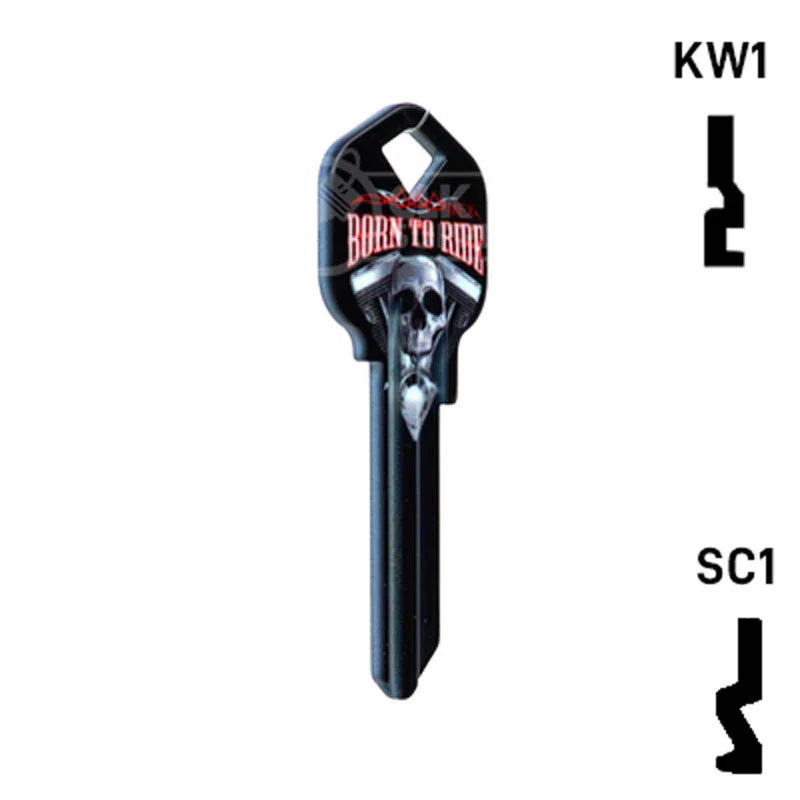 Happy Keys- Born to Ride Key (Choose Keyway) - Image 5