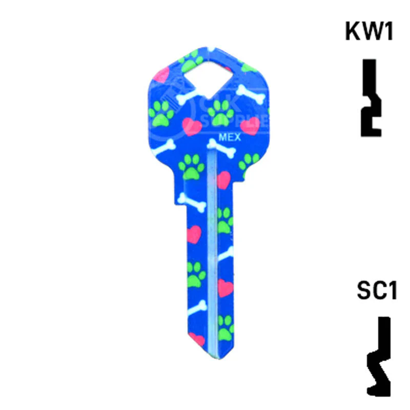 Happy Keys- Bulldog Key (Choose Keyway) - Image 13