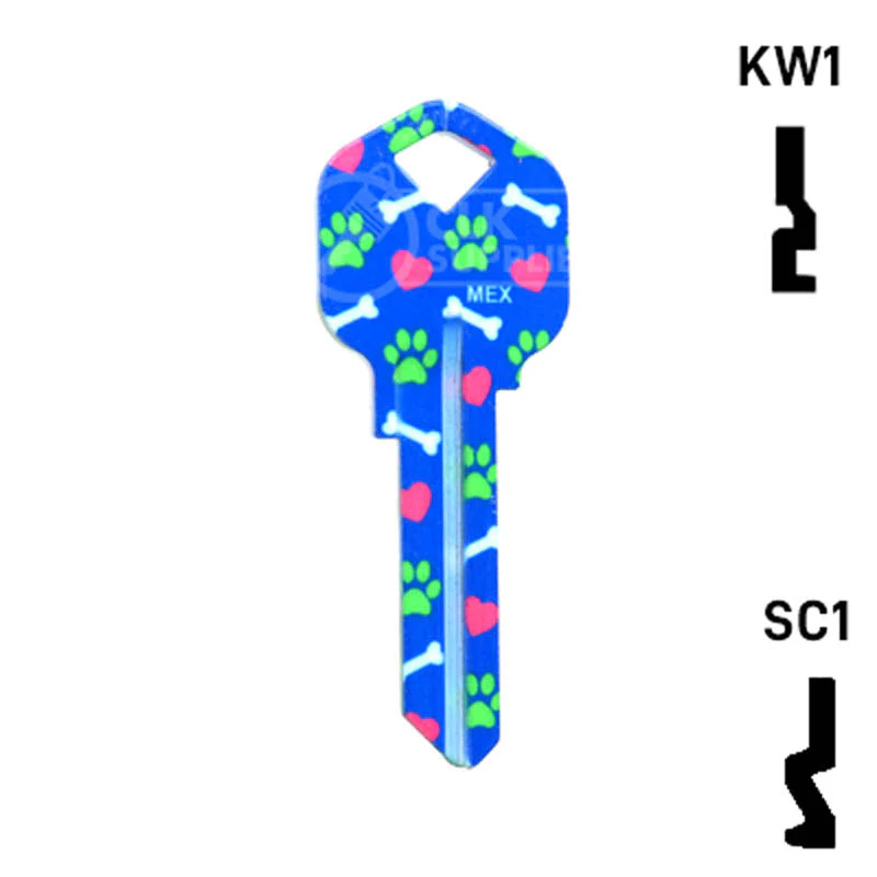 Happy Keys- Bulldog Key (Choose Keyway) - Image 14