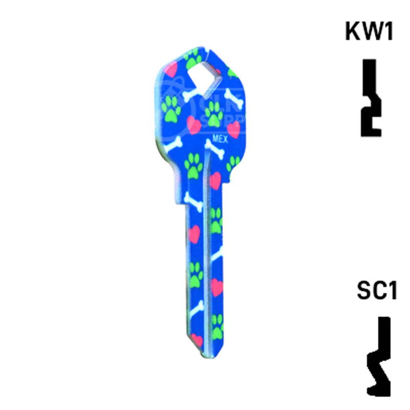 Happy Keys- Bulldog Key (Choose Keyway) - Image 16