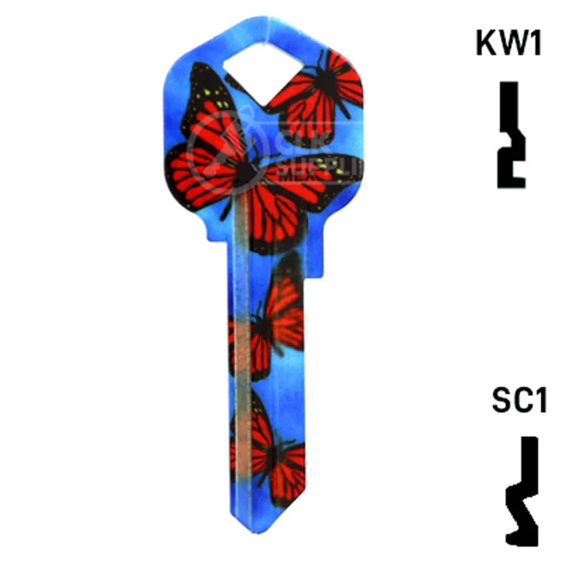 Happy Keys- Butterflies Key (Choose Keyway) - Image 14