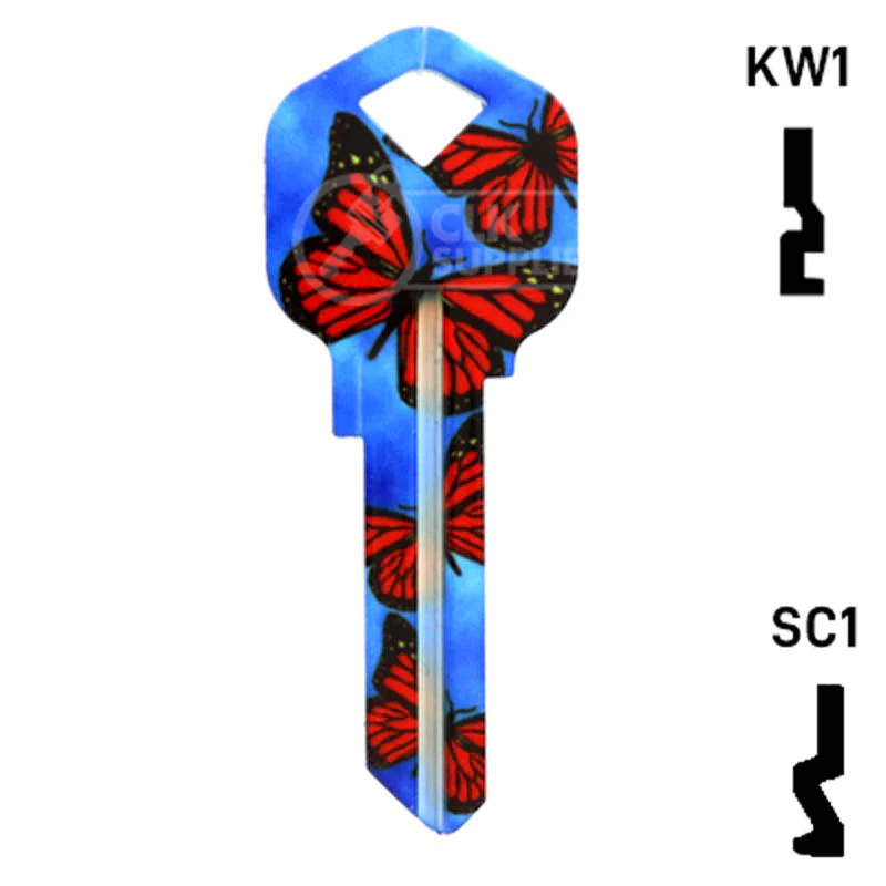 Happy Keys- Butterflies Key (Choose Keyway) - Image 2