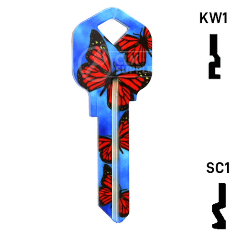 Happy Keys- Butterflies Key (Choose Keyway) - Image 3