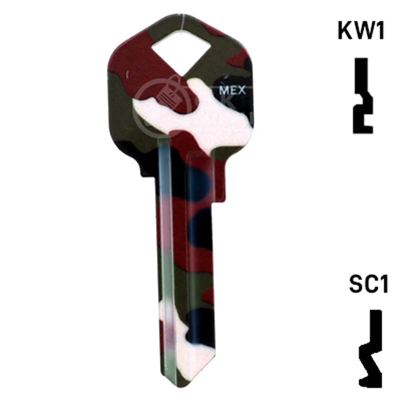 Happy Keys- Camouflage Key (Choose Keyway) - Image 13
