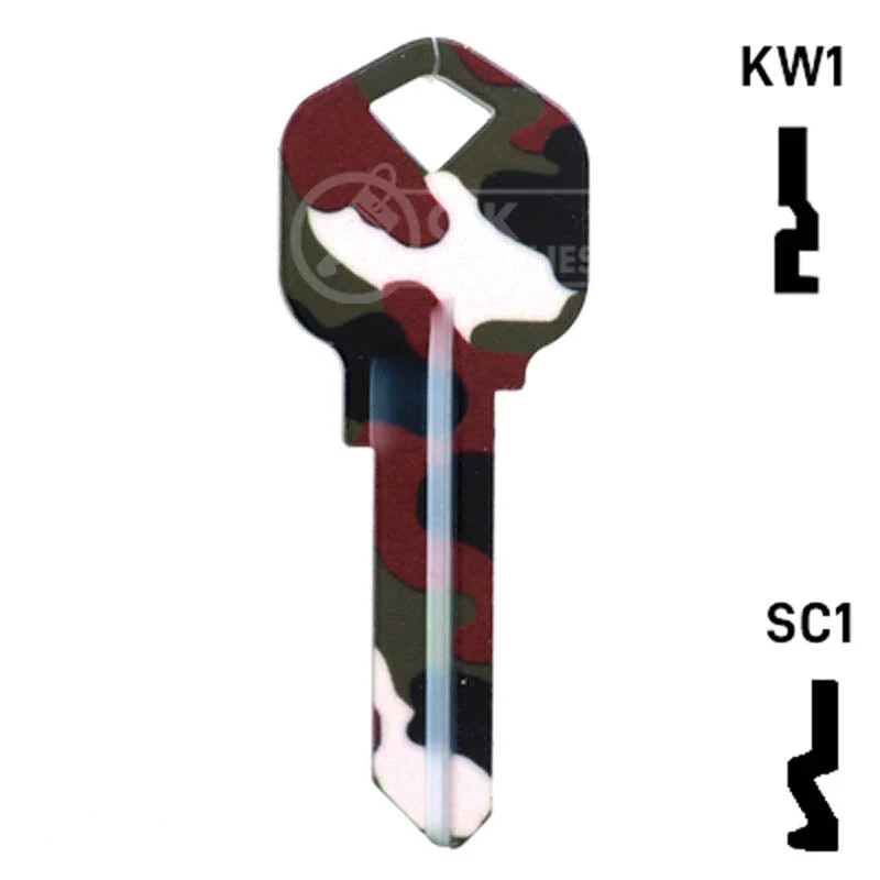 Happy Keys- Camouflage Key (Choose Keyway) - Image 2