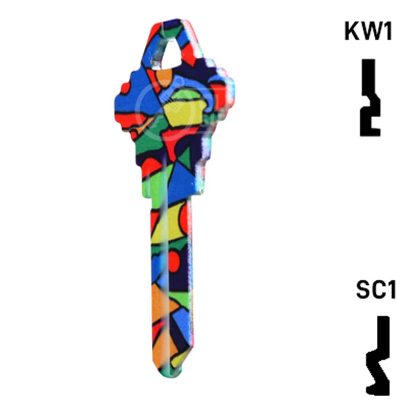 Happy Keys- Colored Glass Key (Choose Keyway) - Image 10