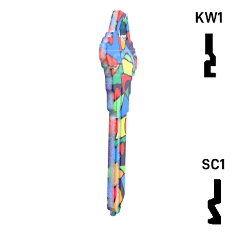Happy Keys- Colored Glass Key (Choose Keyway) - Image 18
