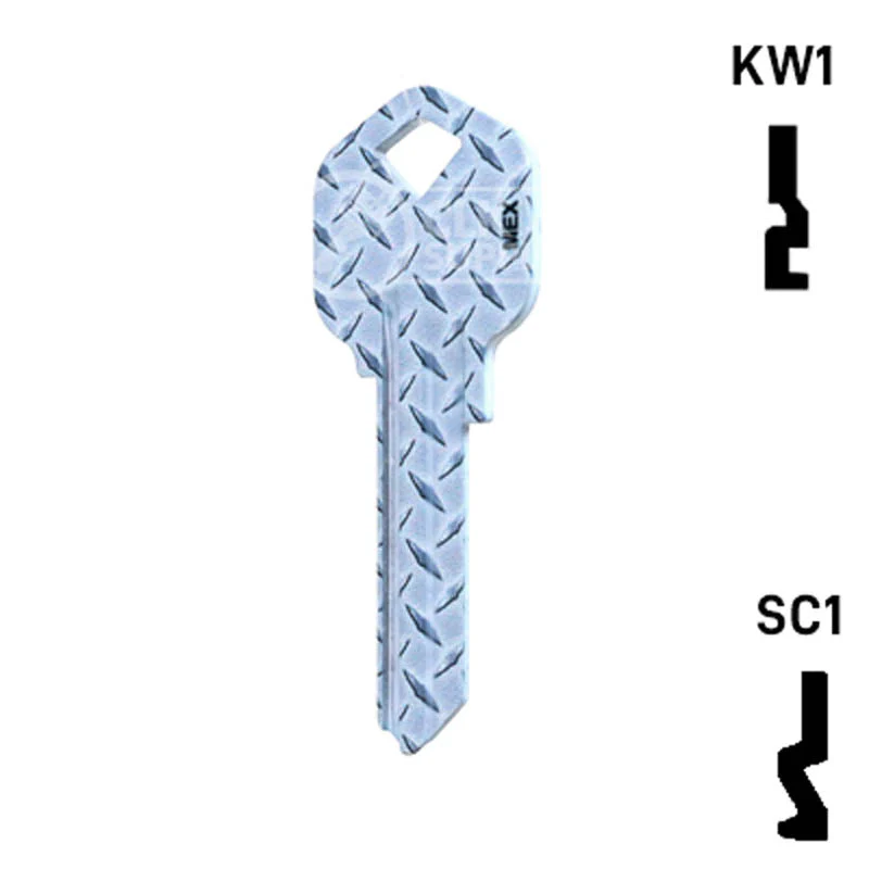 Happy Keys- Diamond Plate Key (Choose Keyway) - Image 11