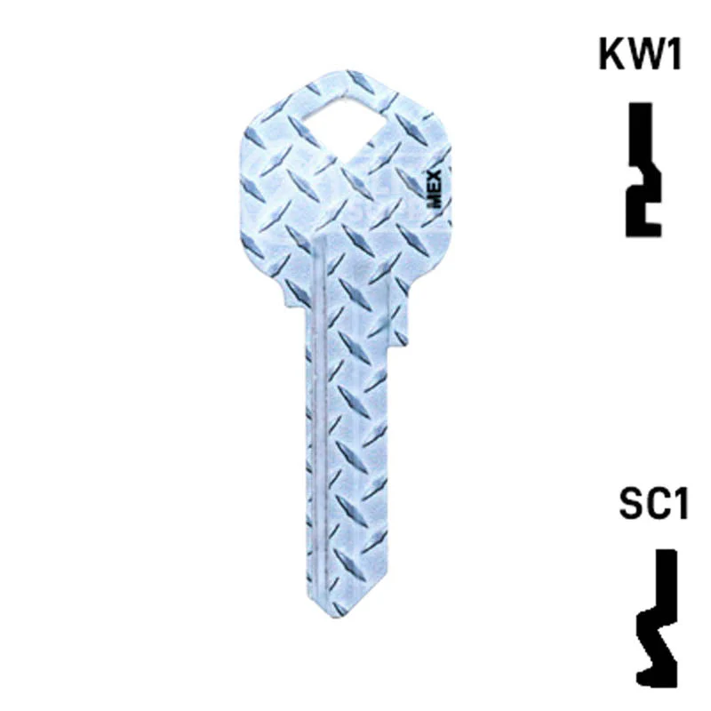 Happy Keys- Diamond Plate Key (Choose Keyway) - Image 13