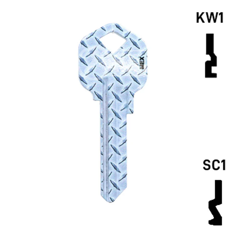 Happy Keys- Diamond Plate Key (Choose Keyway) - Image 14
