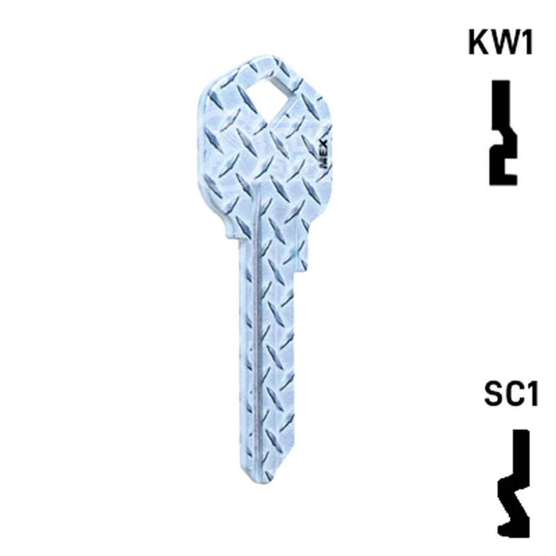 Happy Keys- Diamond Plate Key (Choose Keyway) - Image 16