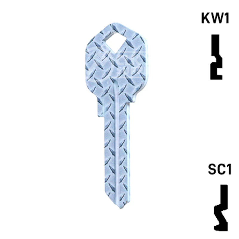 Happy Keys- Diamond Plate Key (Choose Keyway) - Image 23