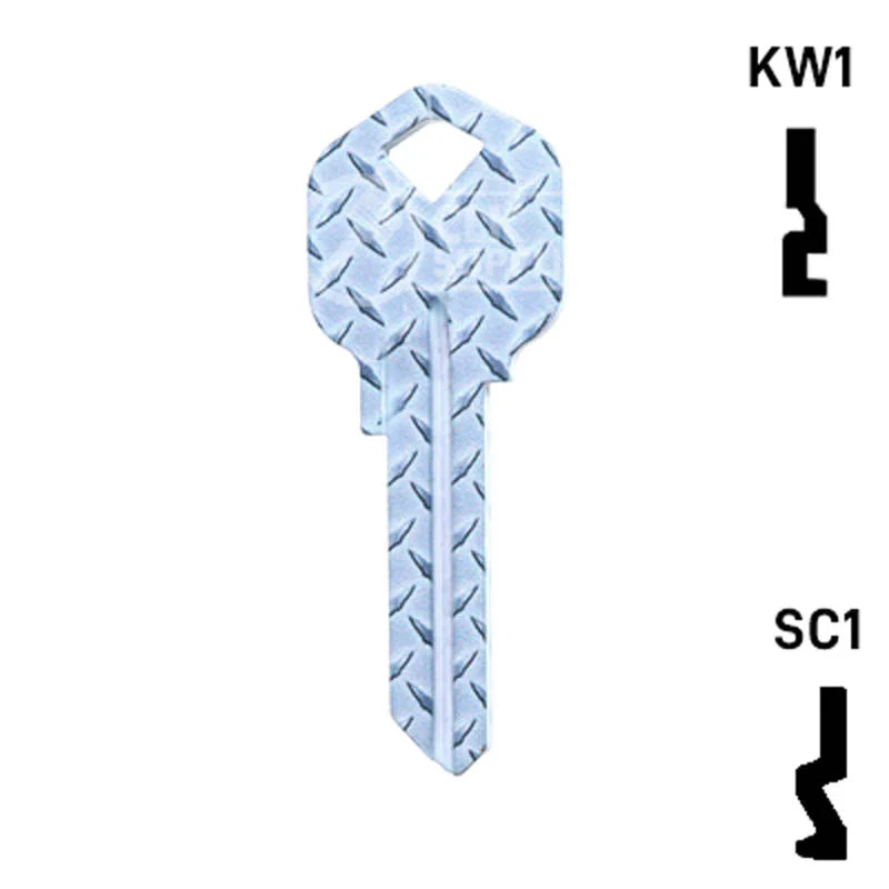 Happy Keys- Diamond Plate Key (Choose Keyway) - Image 24