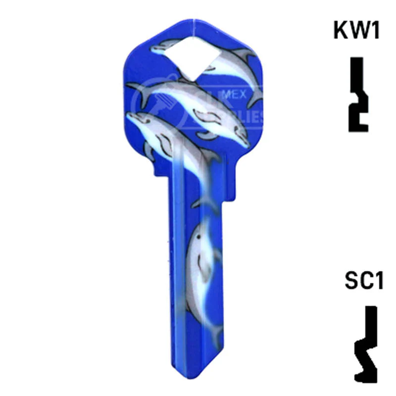 Happy Keys- Dolphins Key (Choose Keyway) - Image 13