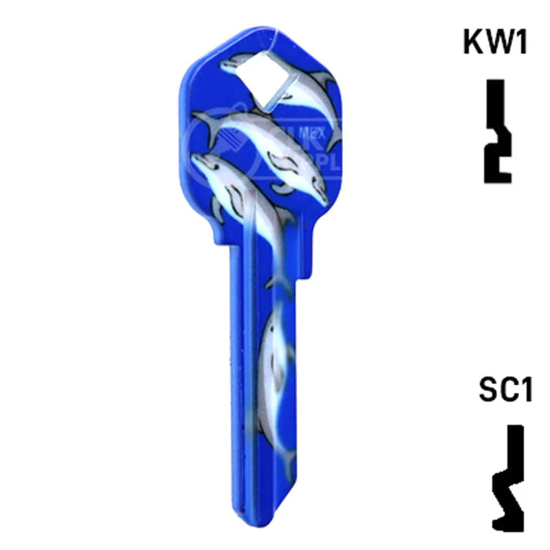 Happy Keys- Dolphins Key (Choose Keyway) - Image 15
