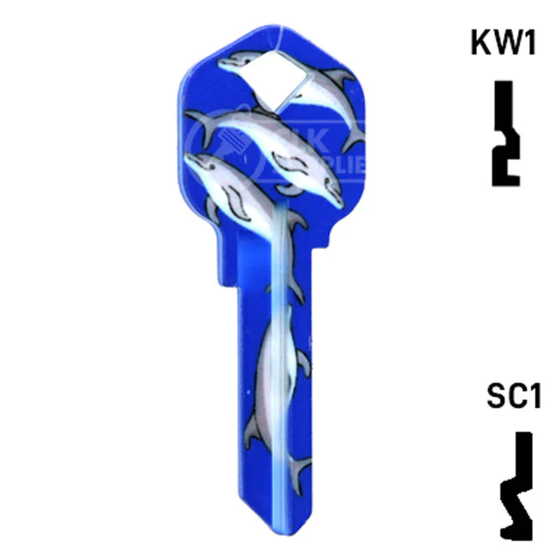 Happy Keys- Dolphins Key (Choose Keyway) - Image 2