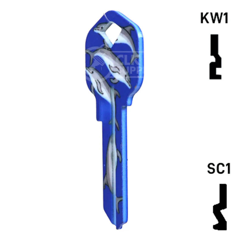 Happy Keys- Dolphins Key (Choose Keyway) - Image 21