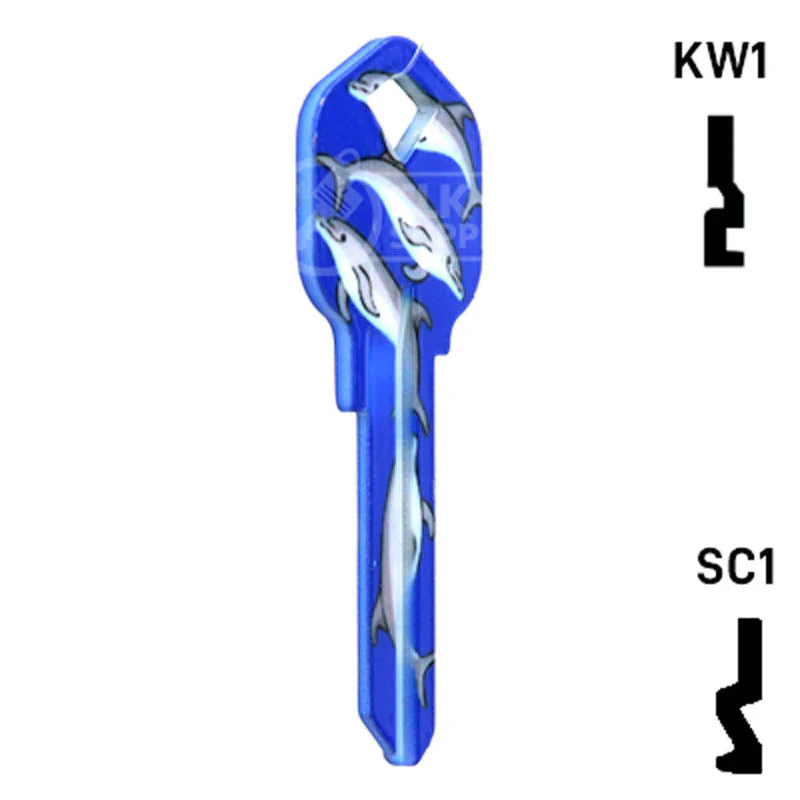Happy Keys- Dolphins Key (Choose Keyway) - Image 4