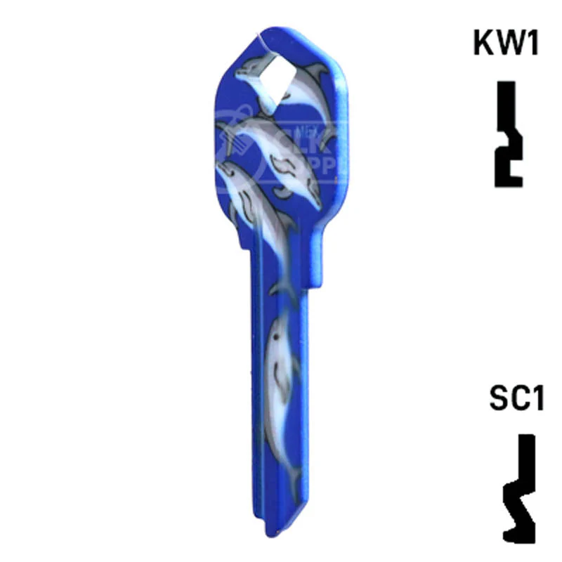 Happy Keys- Dolphins Key (Choose Keyway) - Image 9