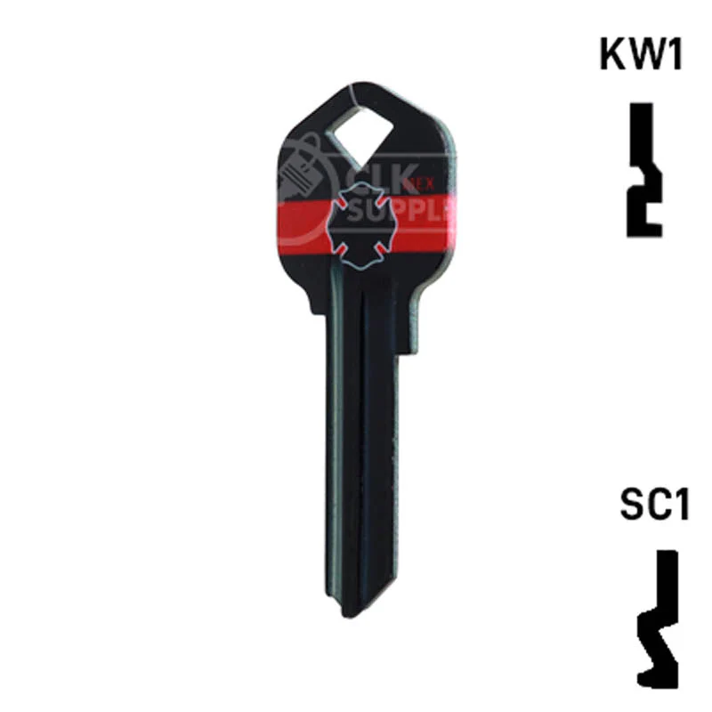 Happy Keys- Firefighter Key (Choose Keyway) - Image 11