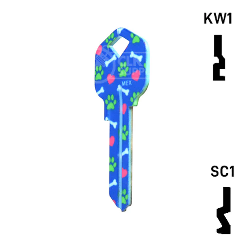 Happy Keys- German Shepherd Key (Choose Keyway) - Image 10