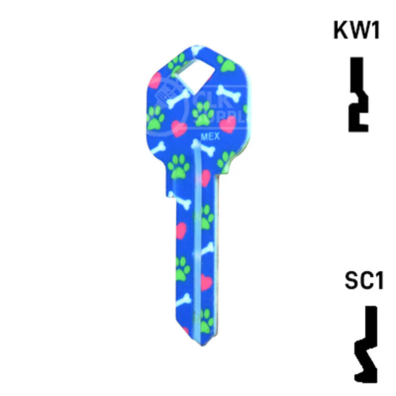 Happy Keys- German Shepherd Key (Choose Keyway) - Image 11