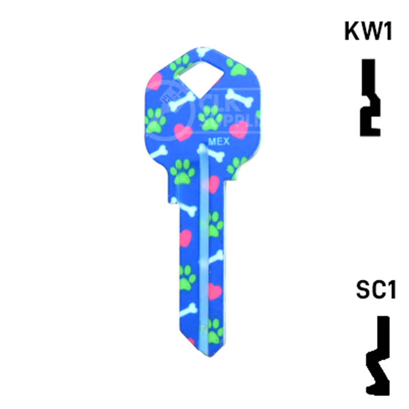 Happy Keys- German Shepherd Key (Choose Keyway) - Image 12