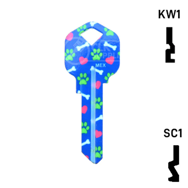 Happy Keys- German Shepherd Key (Choose Keyway) - Image 13