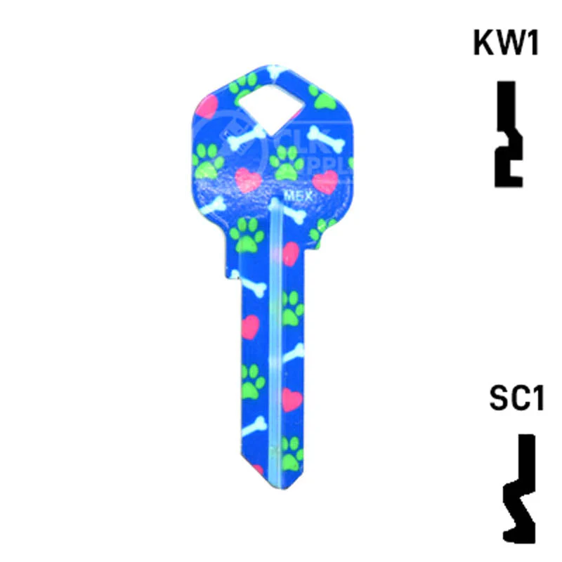 Happy Keys- German Shepherd Key (Choose Keyway) - Image 14
