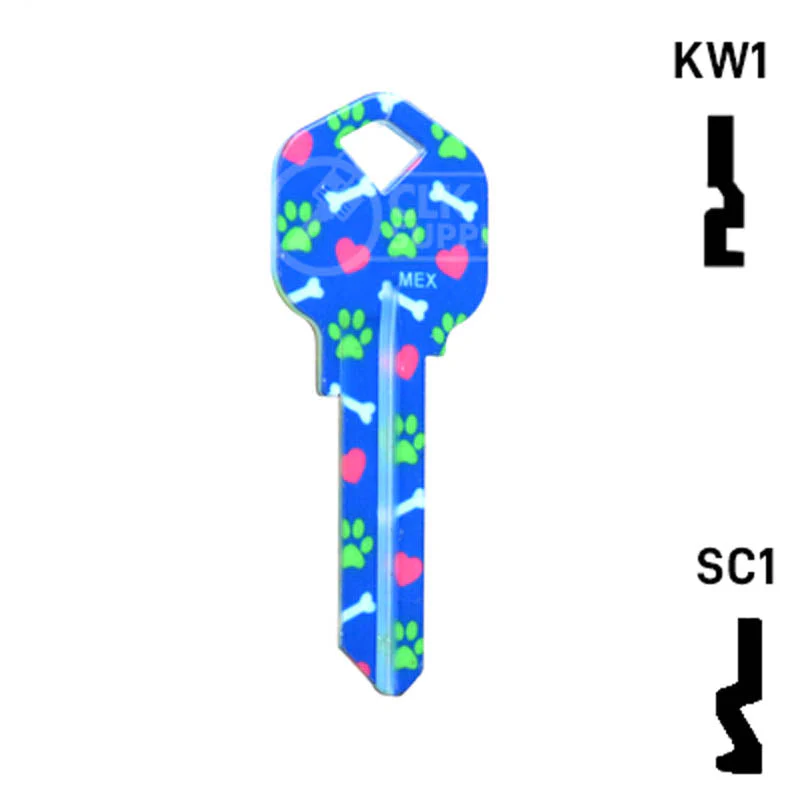 Happy Keys- German Shepherd Key (Choose Keyway) - Image 15
