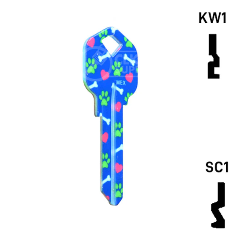 Happy Keys- German Shepherd Key (Choose Keyway) - Image 16