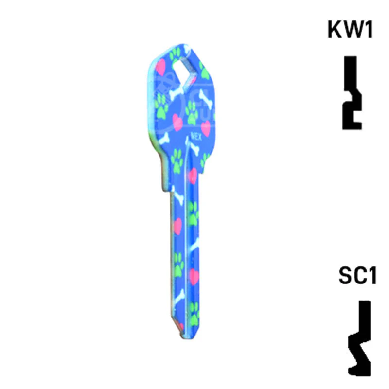 Happy Keys- German Shepherd Key (Choose Keyway) - Image 17