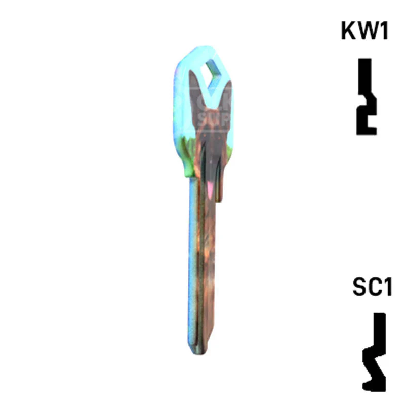 Happy Keys- German Shepherd Key (Choose Keyway) - Image 5