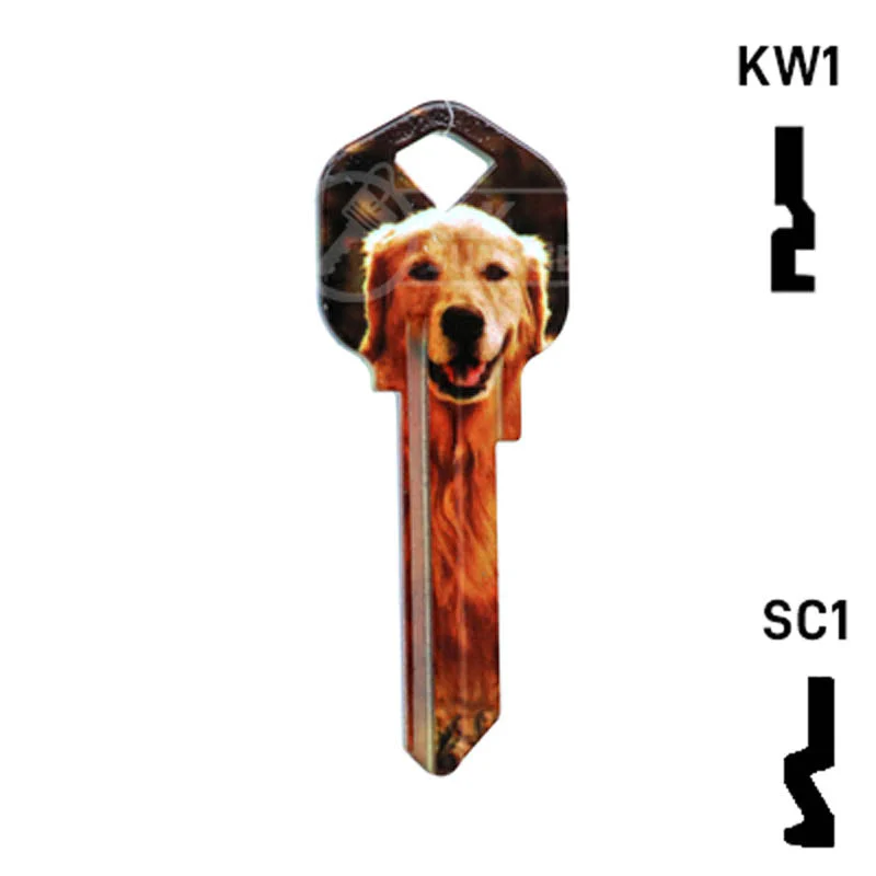 Happy Keys- Golden Retriever Key (Choose Keyway) - Image 2