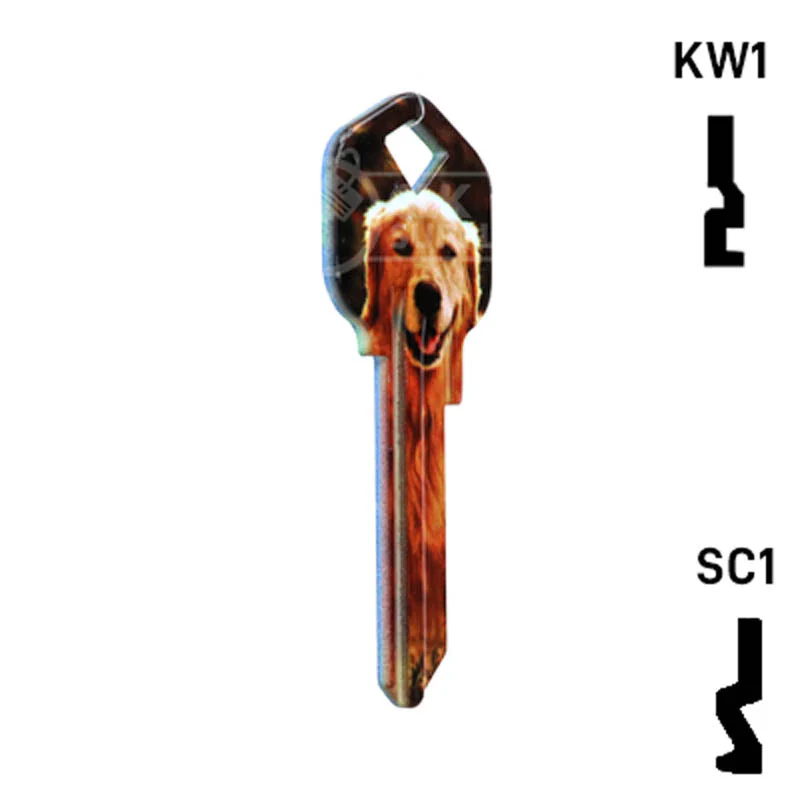 Happy Keys- Golden Retriever Key (Choose Keyway) - Image 4