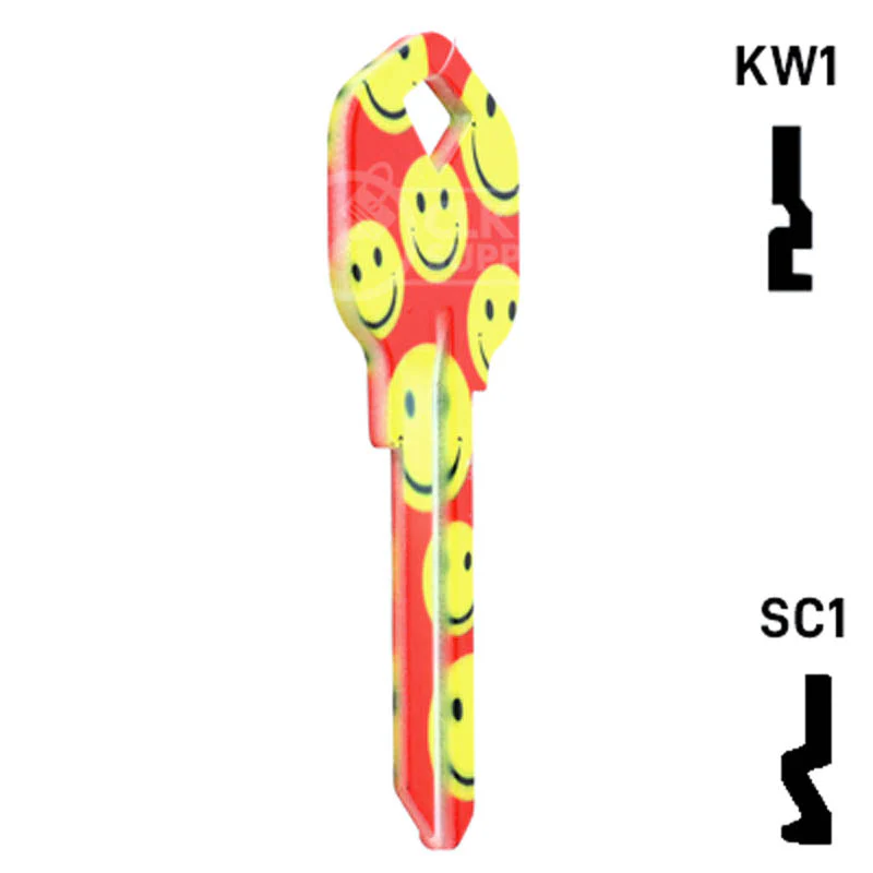 Happy Keys- Happy Faces Key (Choose Keyway) - Image 5